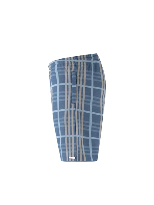 Luke 1977 Men's Stronghold Check Shorts in Blue Stone - Image 5