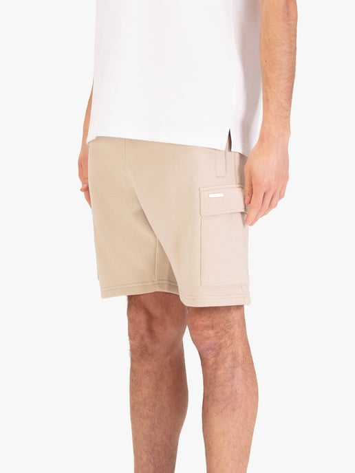 Luke 1977 Men's Dr Bossa Soft Utility Sweat Shorts in Stone - Image 2