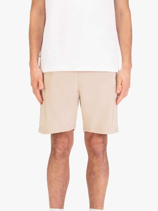 Luke 1977 Men's Dr Bossa Soft Utility Sweat Shorts in Stone - Image 4