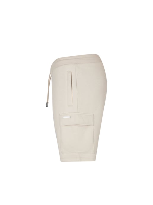 Luke 1977 Men's Dr Bossa Soft Utility Sweat Shorts in Stone - Image 5