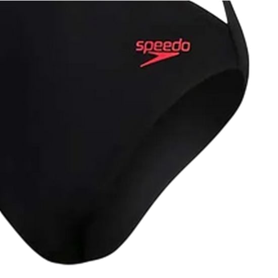 Speedo Dames/Dames Kleurblok Eendelig Zwempak (Zwart, Rood) - Image 3