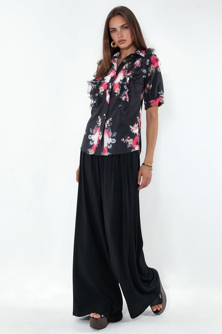 Bloemige Poplin Blouse met Kraag - Image 2