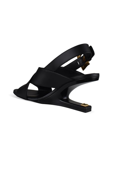 Balmain Anthem No Wedge-sandalen Zwart - Image 2