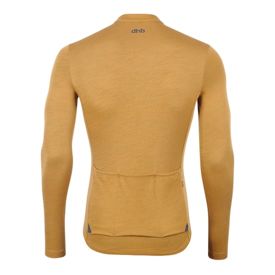 dhb Mannen Aeron 2.0 Merino Wol Lange Mouwen Fietsshirt (Goudbruin) - Image 2