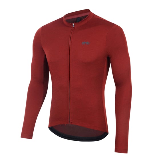 dhb Heren Aeron 2.0 Merino Wol Lange Mouwen Fietsjersey (Vuursteen) - Image 3