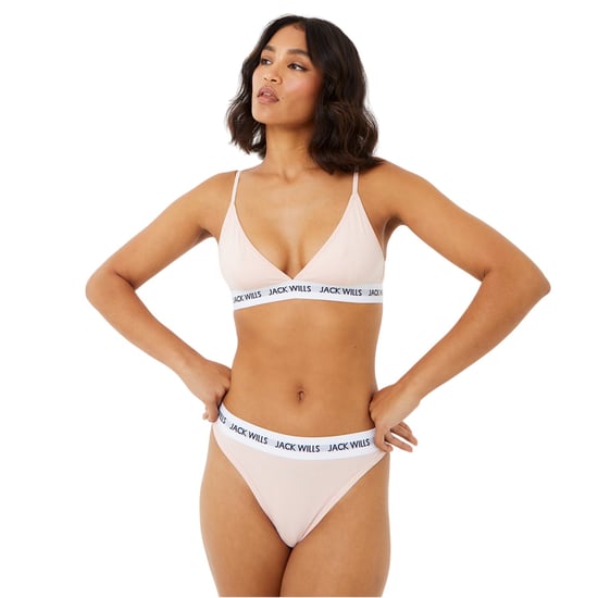 Jack Wills Dames-string met Deptford-logo (set van 3) (Roze/Wit) - Image 4