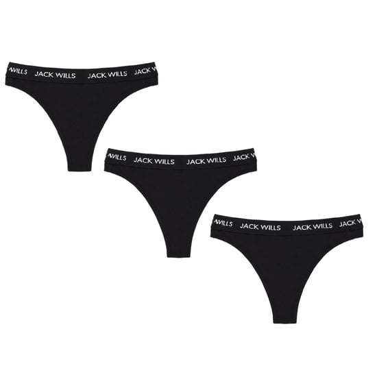 Jack Wills Dames-string met Deptford-logo (set van 3) (Zwart) - Image 2