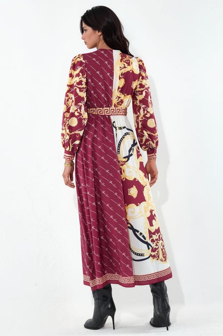 Geprinte Maxi Jurk met Ceintuur - Image 3