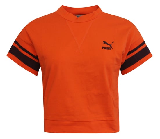 Puma Tipping Womens Orange Crop Top - Image 1
