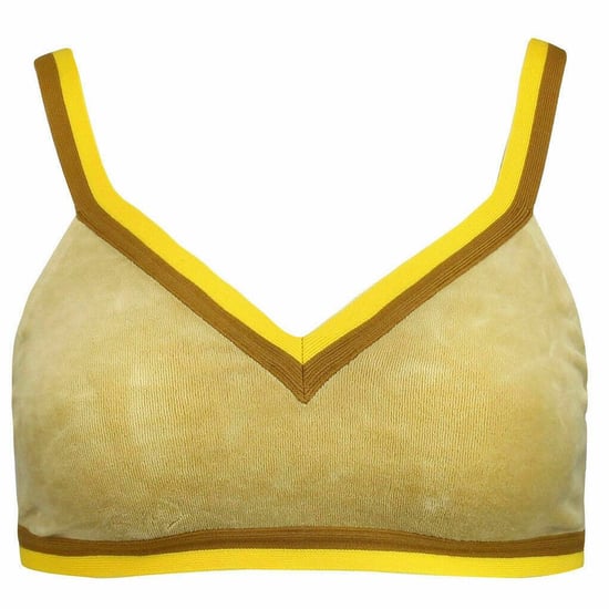 Puma x Rihanna Fenty Velour Womens Brown Crop Top - Image 1