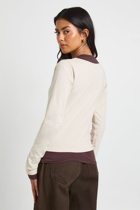 Double Layer Long Sleeve Top - Image 2