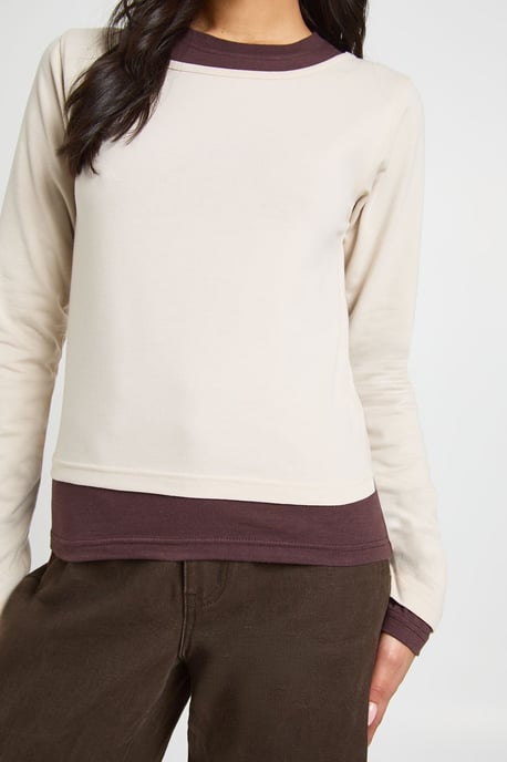 Double Layer Long Sleeve Top - Image 4