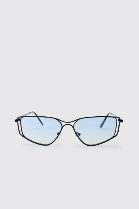 Vintage Wire Frame Geometric Sunglasses - Image 2