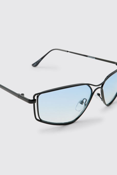 Vintage Wire Frame Geometric Sunglasses - Image 4