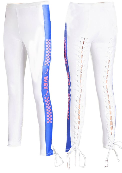 Puma x Fenty Side Strip Womens White Leggings - Image 1