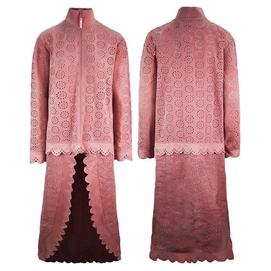 Puma x Rihanna Fenty Womens Pink Jacket With Cape Skirt - Image 1