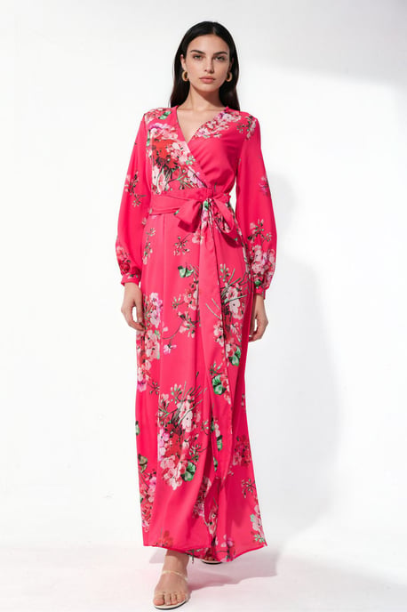 Bloemenwrap-midi-jurk - Image 5