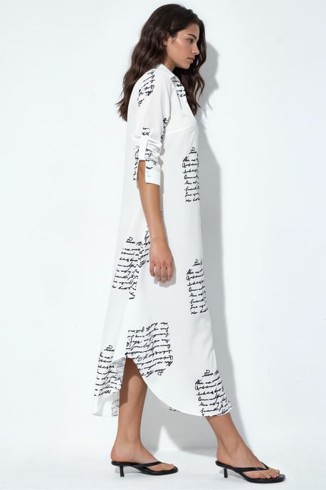 Tekstprint Maxi Shirtjurk - Image 4