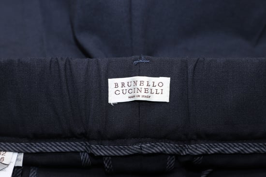 Brunello Cucinelli-byxor i marinblå ull - Image 3