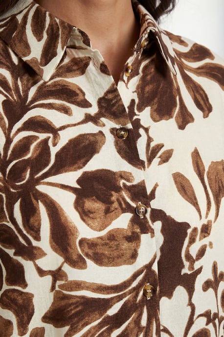 Floral Print Button Down Shrt Coord - Image 3