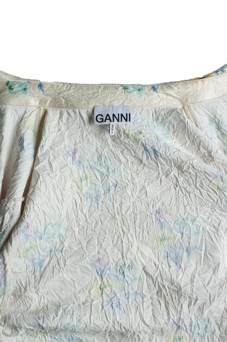 Ganni, blommig skrynklig blus - Image 5