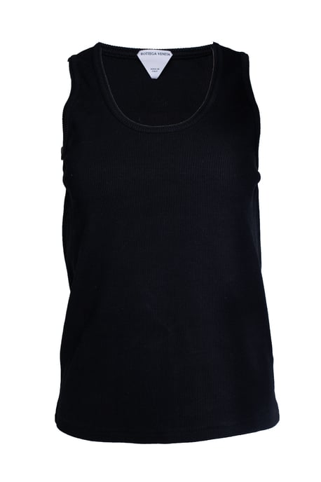 Bottega Veneta, ribbed tank top in black - Image 1