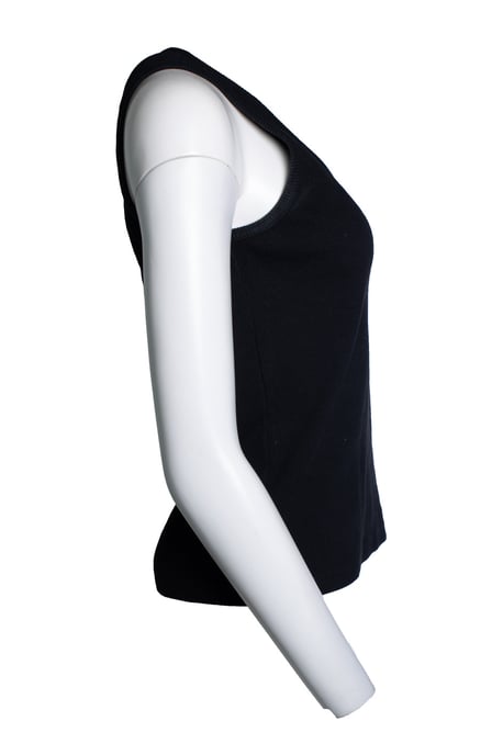 Bottega Veneta, ribbed tank top in black - Image 4