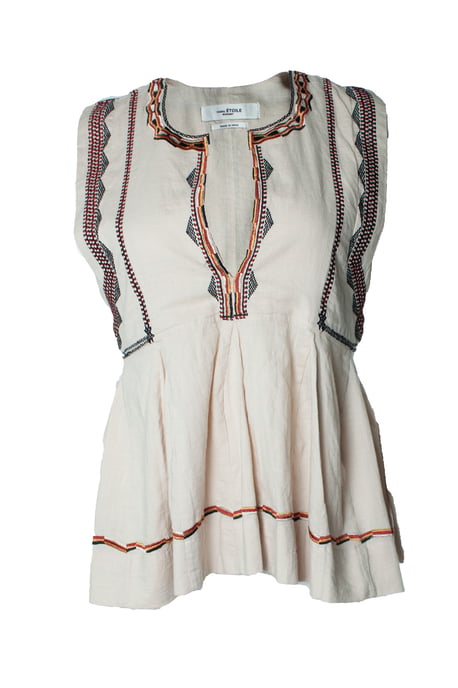 Isabel Marant Étoile, broderad beige topp - Image 1