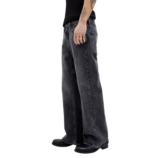 Jack And Jones Toby Coop-jeans voor heren met een relaxte, wijde pijp (Zwarte denim) - Image 4