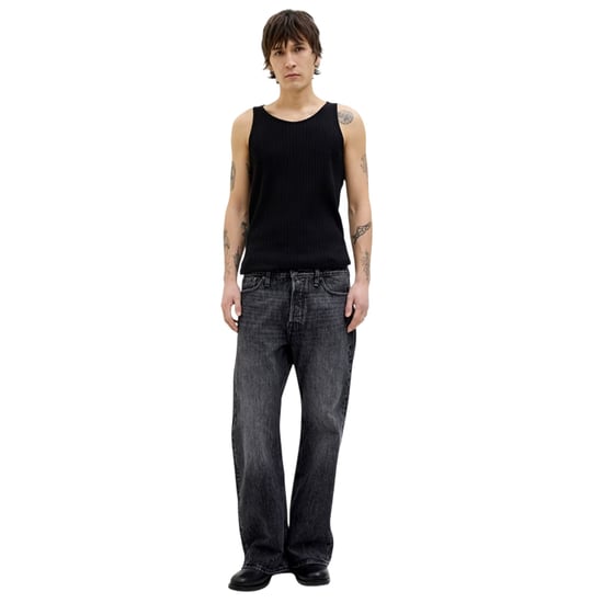 Jack And Jones Toby Coop-jeans voor heren met een relaxte, wijde pijp (Zwarte denim) - Image 6