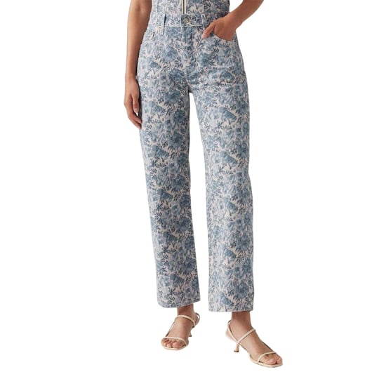 Levi's Dames 90's Bloem Hoge Taille Rechte Jeans (Blauw) - Image 3