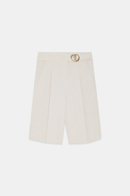 High-Waist Wide-Leg Tailored Shorts - Image 5