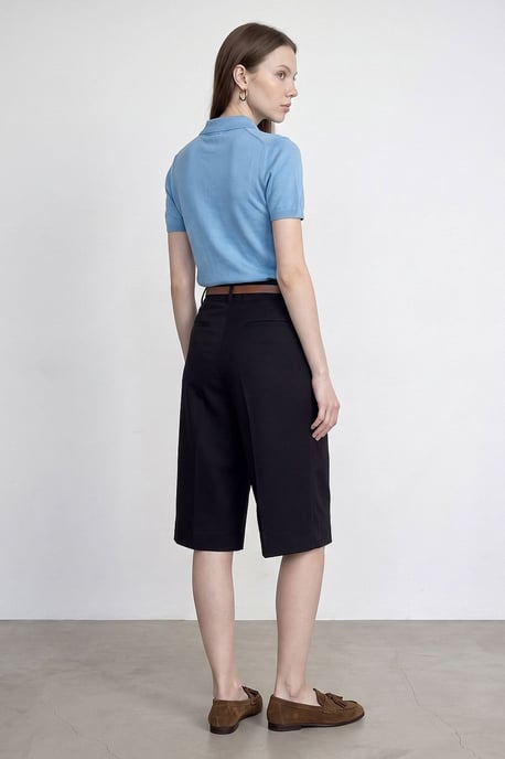 Hoge taille Riem Taille Wijde Pantalon Korte Broek - Image 2