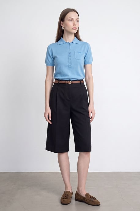 Hoge taille Riem Taille Wijde Pantalon Korte Broek - Image 4