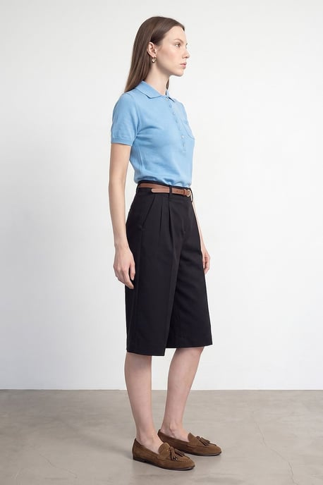 Hoge taille Riem Taille Wijde Pantalon Korte Broek - Image 5