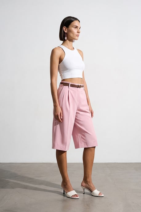 Hoge taille Biesloze Wijdvallende Tailored Shorts - Image 4