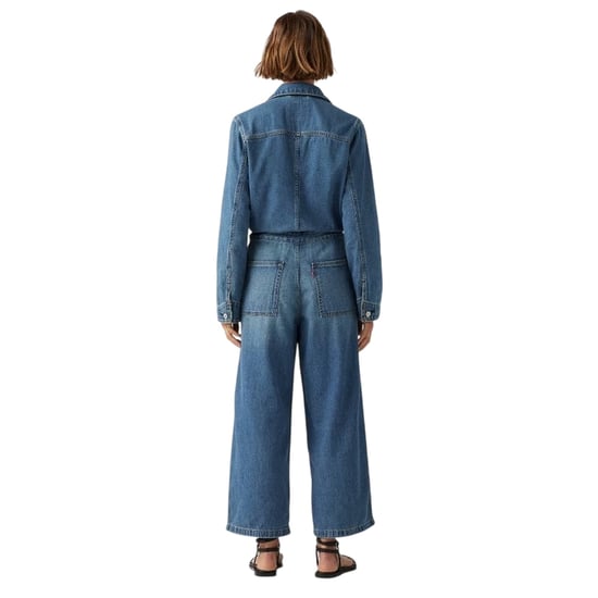 Levi's Dames Iconische Denim Kraagwijdtemouwen Lange Jumpsuit (Linnen) - Image 2