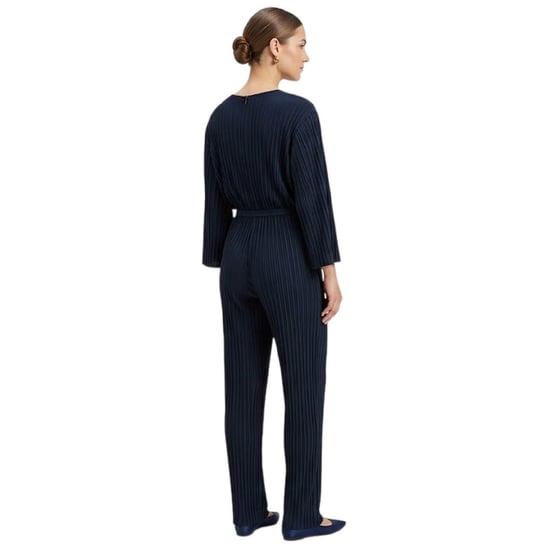 Boss Dames Geplooide Regular Blouson Mouw Jumpsuit (Blauw) - Image 2