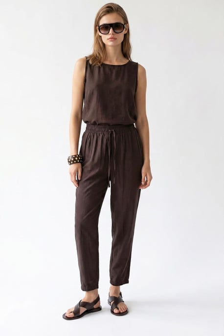 Mouwloze Crêpe Jumpsuit - Image 4