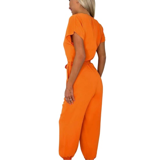 AX Paris Womens/Ladies Polyester Belted Jumpsuit (Burnt Orange) - Image 2