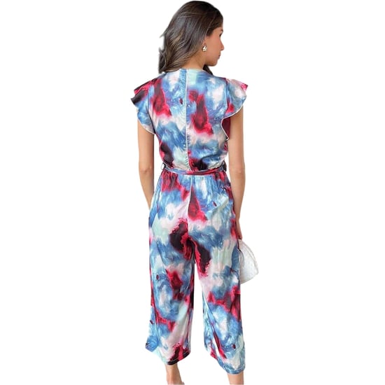 AX Paris Dames Abstracte Polyester Wrap Jumpsuit (Multikleur Print) - Image 2