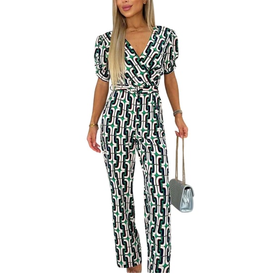 AX Paris Womens/Ladies Geometric Pattern Belted Jumpsuit (Multicoloured) - Image 1