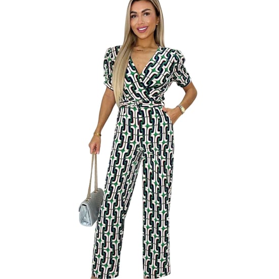 AX Paris Womens/Ladies Geometric Pattern Belted Jumpsuit (Multicoloured) - Image 3
