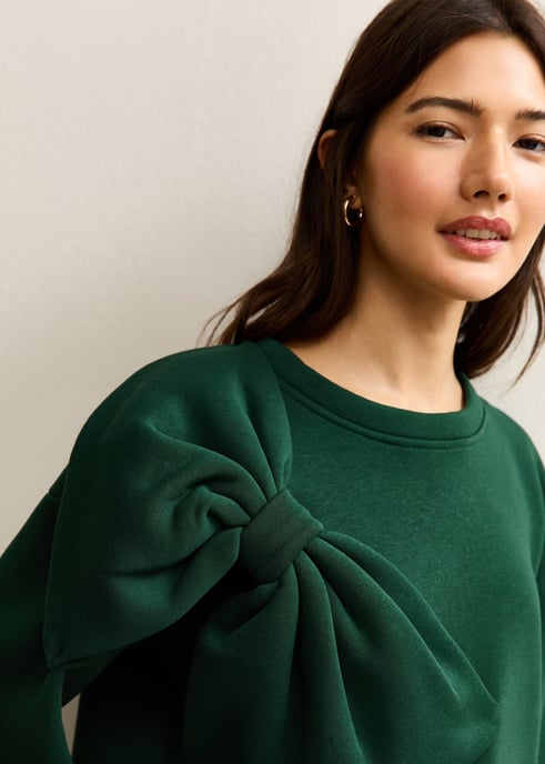 Oversized trui met kaki strikpatch - Image 2