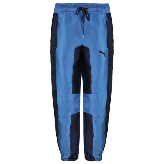 Puma x Rihanna Fenty Satin Womens Navy Joggers - Image 1