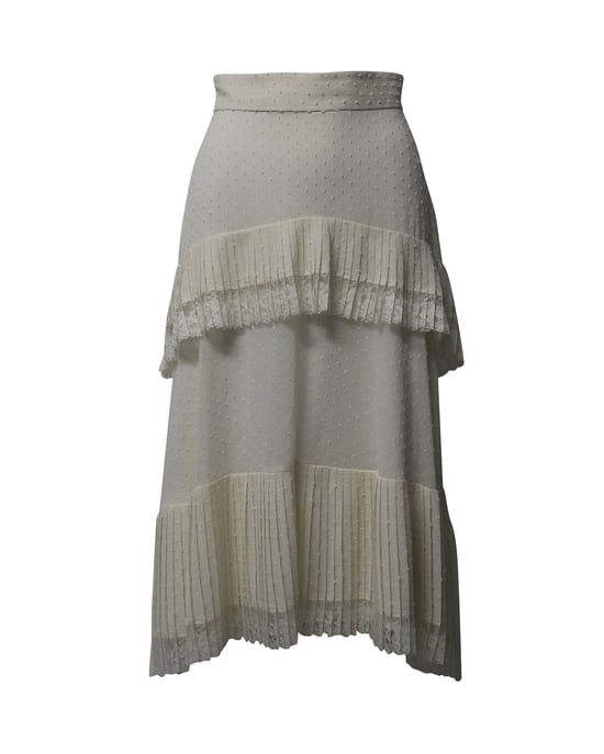 Zimmermann Midi Rok in Witte Polyester - Image 1