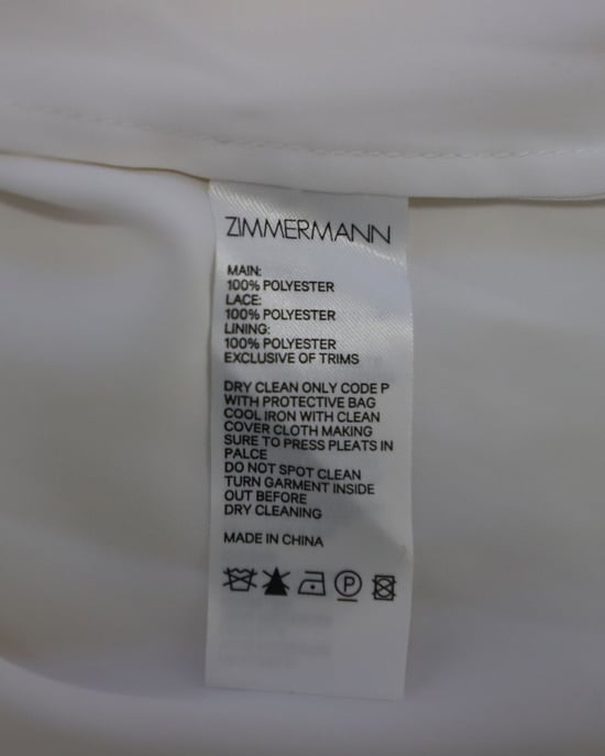 Zimmermann Midi Rok in Witte Polyester - Image 6