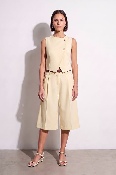 Hoogwaardige Taille Hoge Tailored Broekshorts met Riempje - Image 2