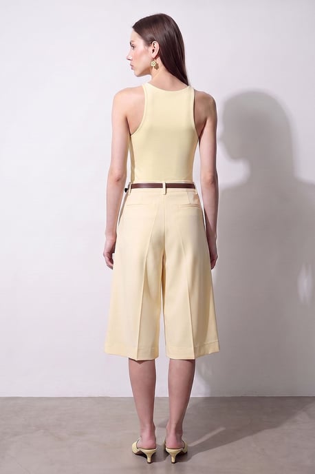 Hoogwaardige Taille Hoge Tailored Broekshorts met Riempje - Image 3