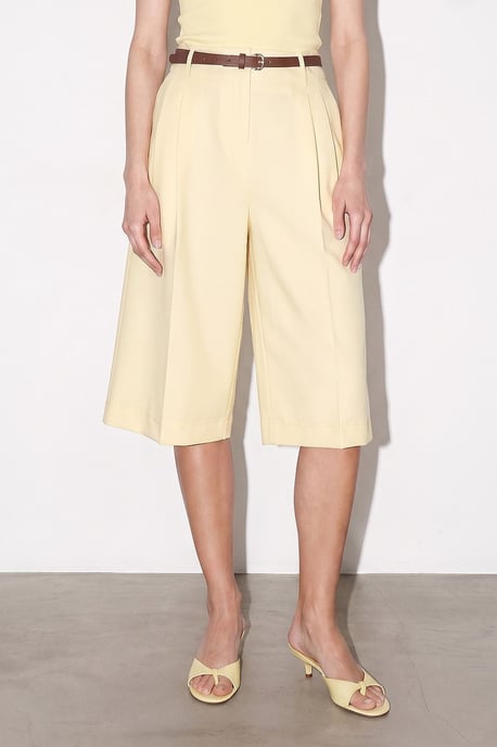 Hoogwaardige Taille Hoge Tailored Broekshorts met Riempje - Image 4